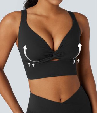Halara UltraSculpt™ Light Support Molded Cups Push-Up Yoga Sports Bra