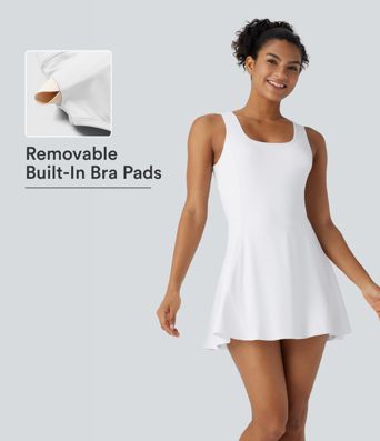 SoftlyZero™ Airy U Neck 2-in-1 Pocket Mini InstantCool Dance Active Dress SoftlyZero™ Airy U Neck 2-in-1 Pocket Mini InstantCool Dance Active Dress