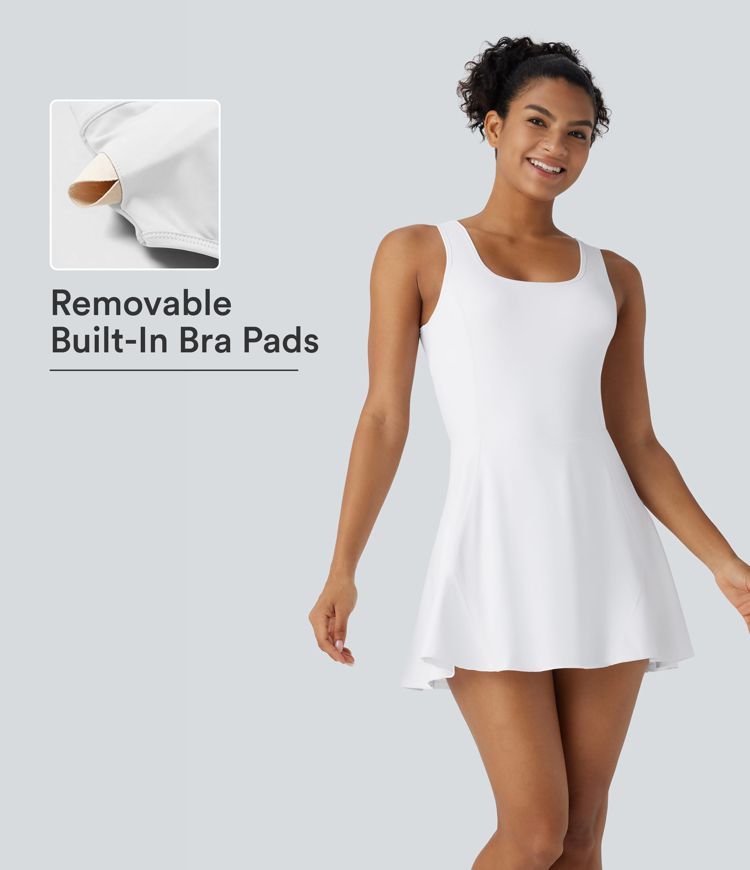 SoftlyZero™ Airy U Neck 2-in-1 Pocket Mini InstantCool Dance Active Dress SoftlyZero™ Airy U Neck 2-in-1 Pocket Mini InstantCool Dance Active Dress