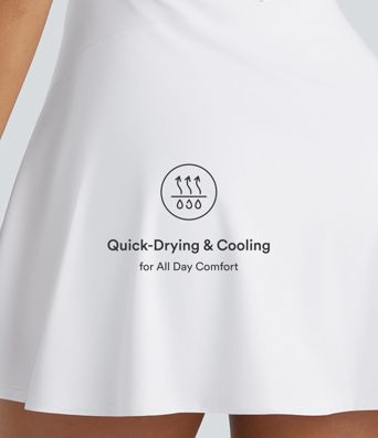 SoftlyZero™ Airy U Neck 2-in-1 Pocket Mini InstantCool Dance Active Dress SoftlyZero™ Airy U Neck 2-in-1 Pocket Mini InstantCool Dance Active Dress