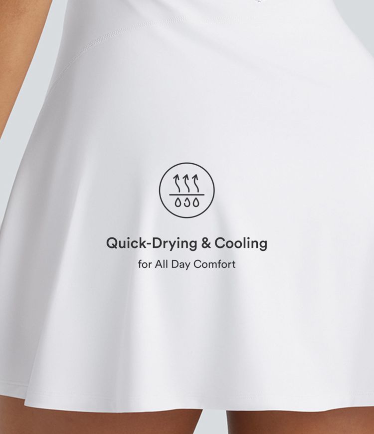 SoftlyZero™ Airy U Neck 2-in-1 Pocket Mini InstantCool Dance Active Dress SoftlyZero™ Airy U Neck 2-in-1 Pocket Mini InstantCool Dance Active Dress