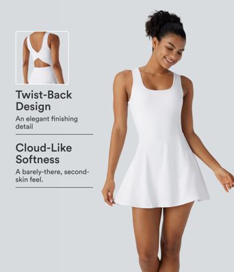 SoftlyZero™ Airy U Neck 2-in-1 Pocket Mini InstantCool Dance Active Dress SoftlyZero™ Airy U Neck 2-in-1 Pocket Mini InstantCool Dance Active Dress