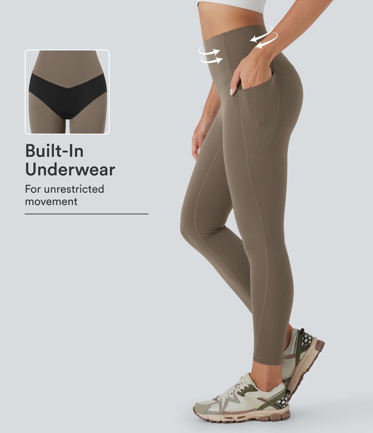 Halara UltraSculpt™ High Waisted Tummy Control Built-in Underwear Anti-Bacterial Shaping 7/8 Workout Leggings with Pockets Halara UltraSculpt™ High Waisted Tummy Control Built-in Underwear Anti-Bacterial Shaping 7/8 Workout Leggings with Pockets