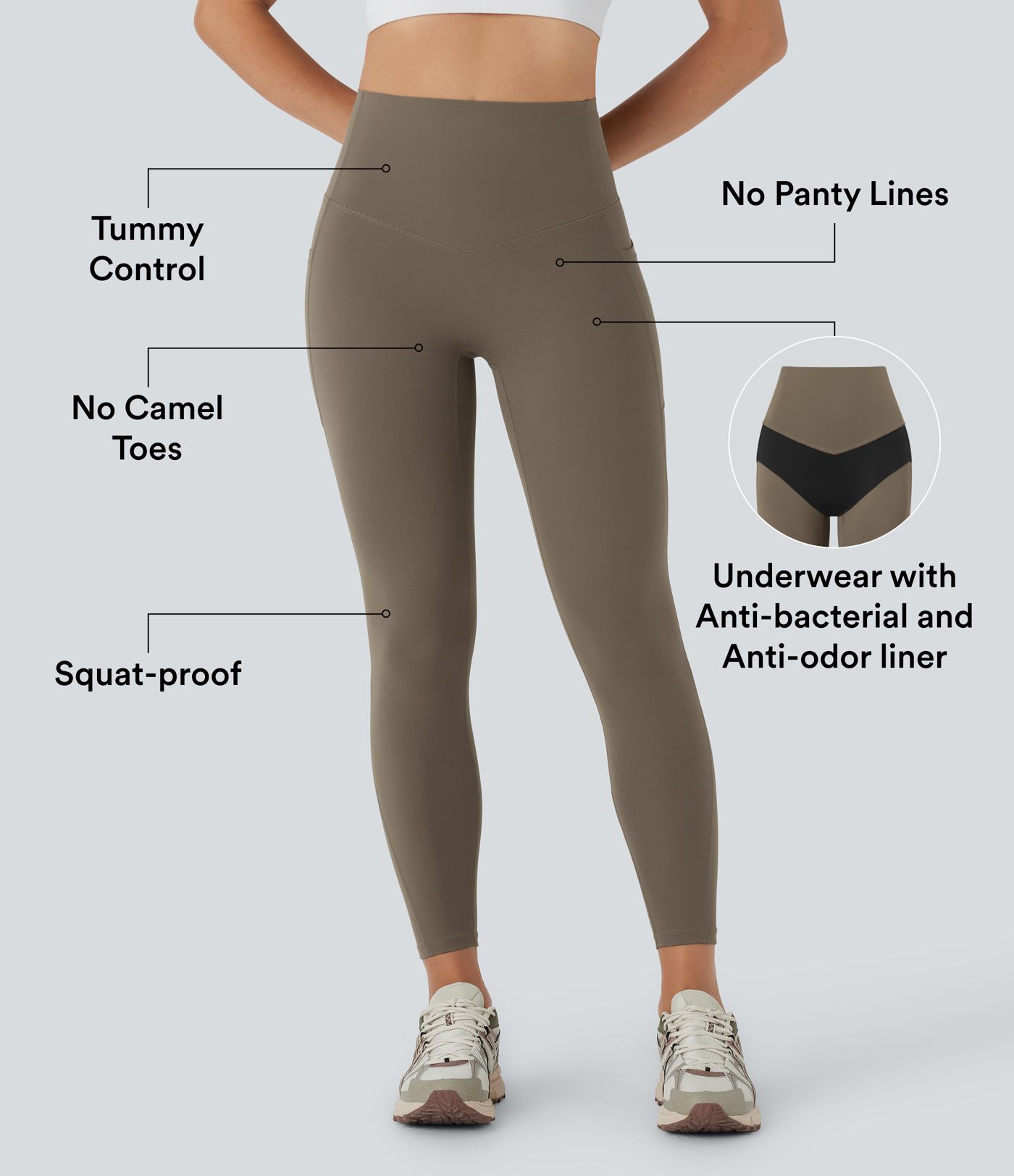 Halara UltraSculpt™ High Waisted Tummy Control Built-in Underwear Anti-Bacterial Shaping 7/8 Workout Leggings with Pockets Halara UltraSculpt™ High Waisted Tummy Control Built-in Underwear Anti-Bacterial Shaping 7/8 Workout Leggings with Pockets