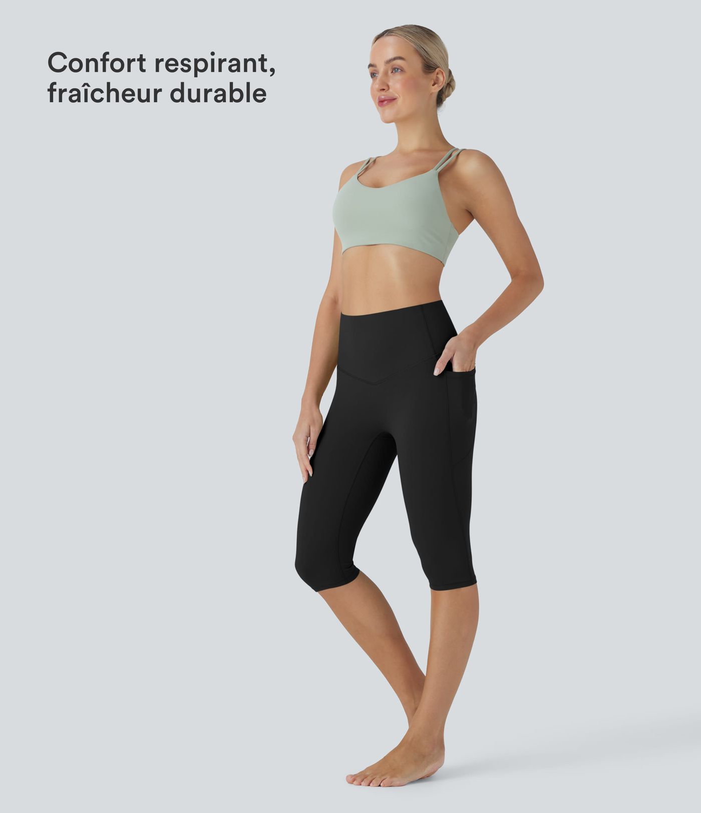 Legging corsaire de yoga gainant taille haute avec poches Halara UltraSculpt™ Legging corsaire de yoga gainant taille haute avec poches Halara UltraSculpt™