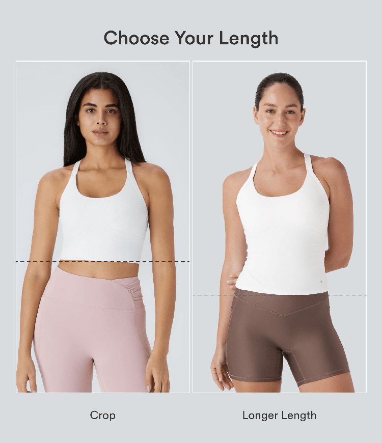 SoftlyZero™ Plush Cut Out Cropped Yoga Tank Top