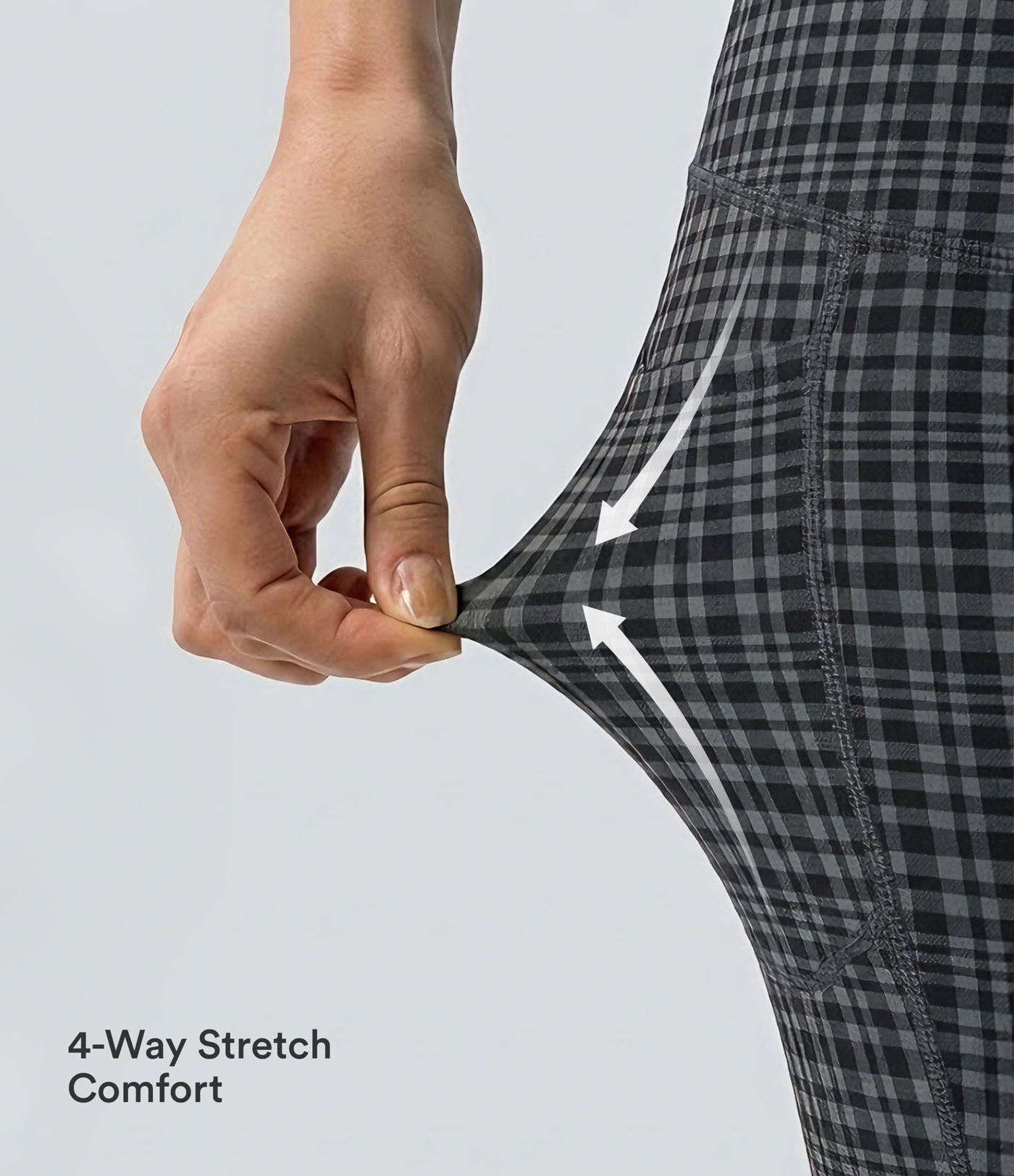Halara UltraSculpt™ Check Plaid Print High Waisted Drawstring Yoga Leggings with Pockets Halara UltraSculpt™ Check Plaid Print High Waisted Drawstring Yoga Leggings with Pockets