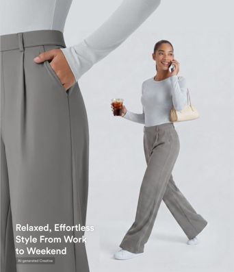 Halara Flex™ DayStretch High Waisted Pocket Work Flare Pants Halara Flex™ DayStretch High Waisted Pocket Work Flare Pants