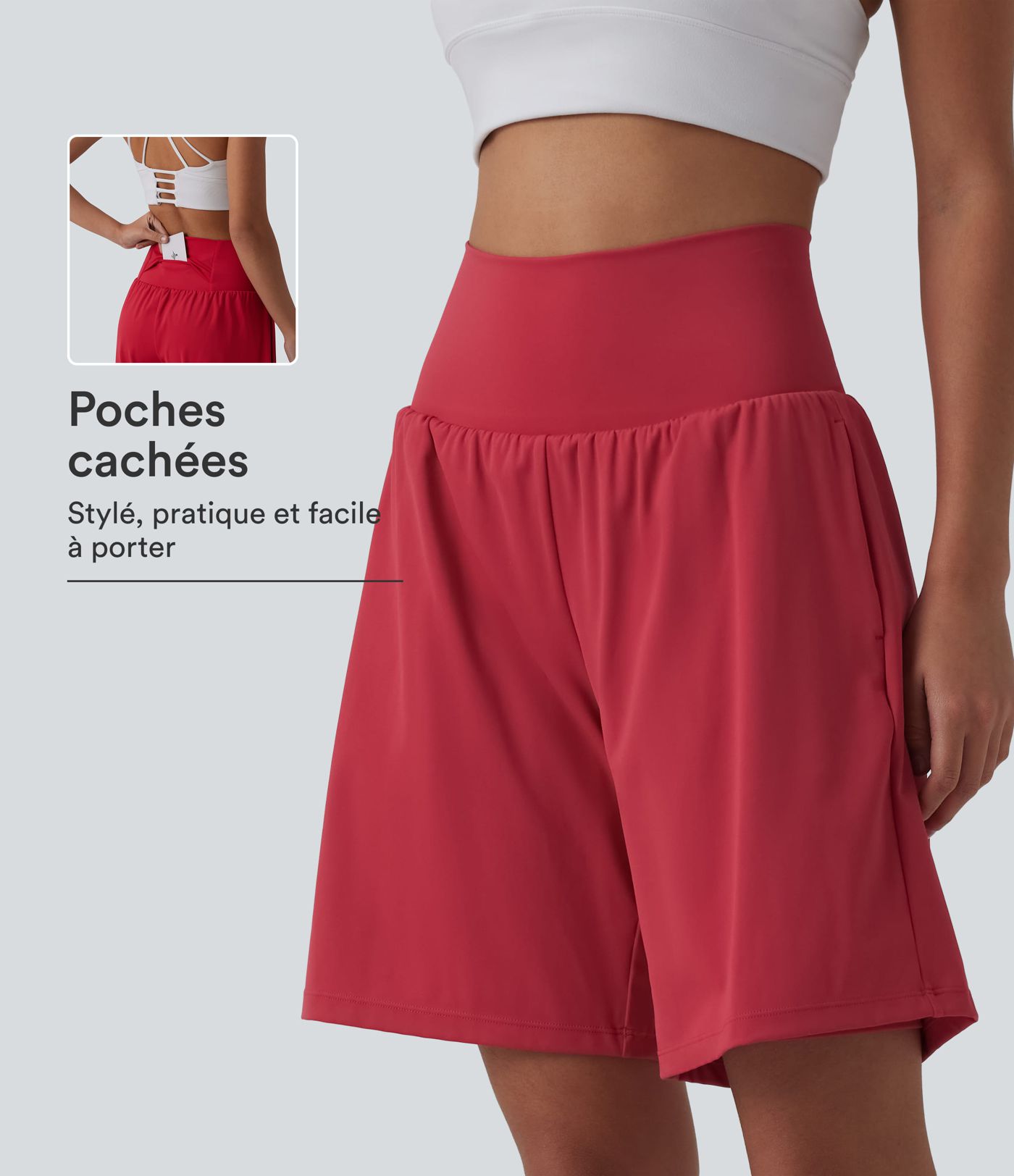 Short de yoga 2-en-1 SoftlyZero™ Airy taille très haute effet frais InstantCool 22,8 cm avec poches Short de yoga 2-en-1 SoftlyZero™ Airy taille très haute effet frais InstantCool 22,8 cm avec poches