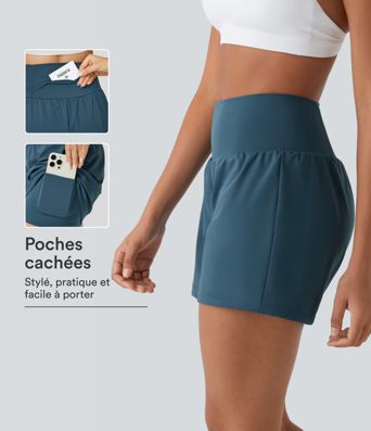 Short yoga 2-en-1 SoftlyZero™ Airy effet frais InstantCool taille très haute 12,5 cm avec poches, longueur allongée Short yoga 2-en-1 SoftlyZero™ Airy effet frais InstantCool taille très haute 12,5 cm avec poches, longueur allongée