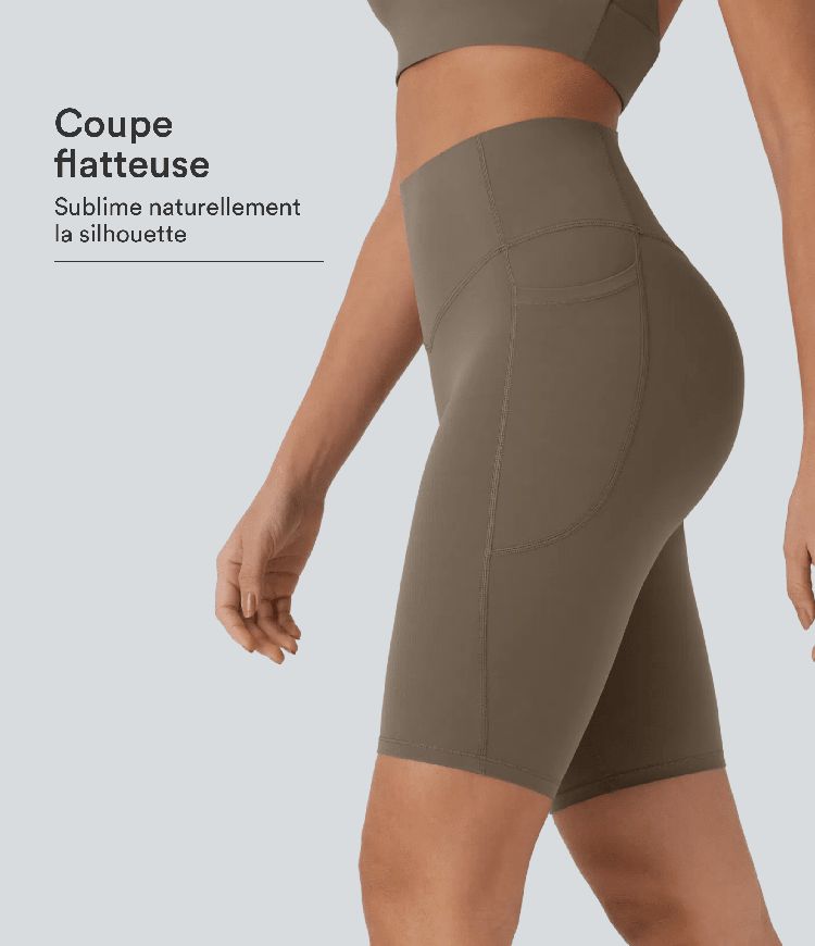 Short cycliste 22,8 cm d'entraînement gainant taille haute avec poches Halara UltraSculpt™ Short cycliste 22,8 cm d'entraînement gainant taille haute avec poches Halara UltraSculpt™