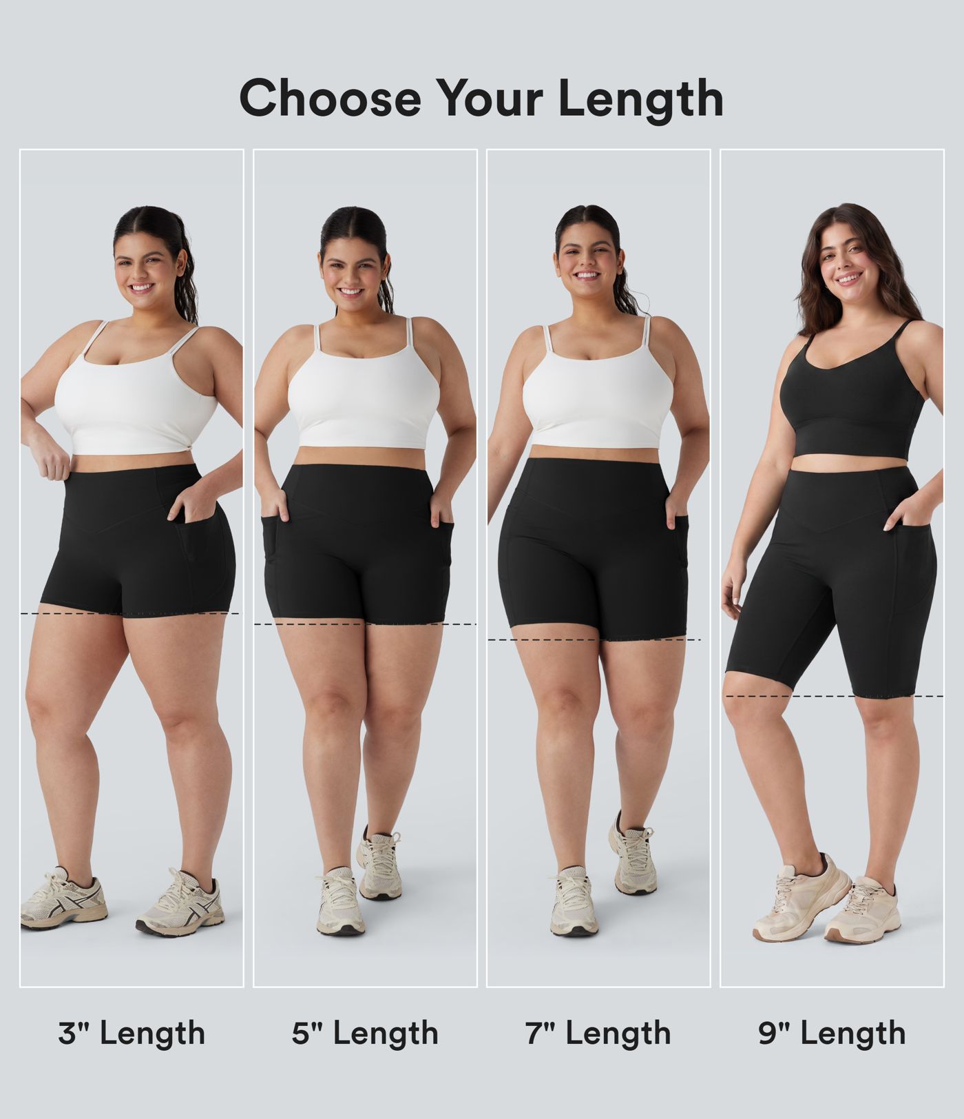 Plus Size Halara UltraSculpt™ High Waisted Scrunch Butt Lifting Tummy Control Shaping Training Biker Shorts 7'' with Pockets