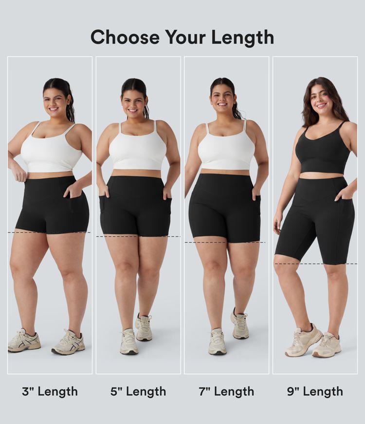 Plus Size Halara UltraSculpt™ High Waisted Scrunch Butt Lifting Tummy Control Shaping Training Biker Shorts 7'' with Pockets