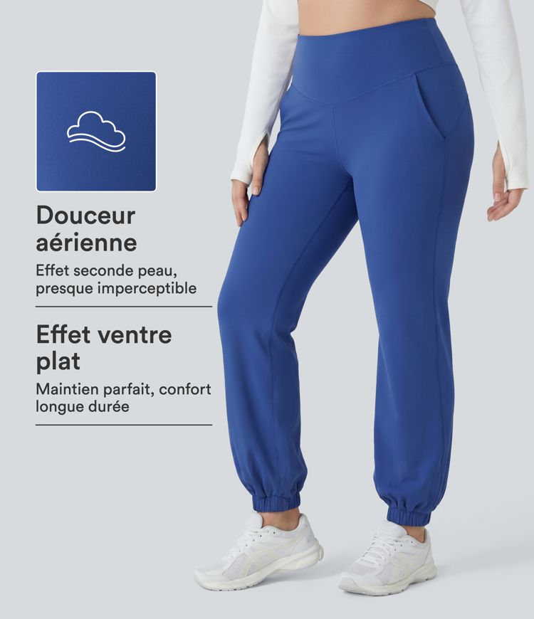 Jogging de danse grande taille SoftlyZero™ taille haute gainant coupe ballon avec poches et protection solaire UPF50+ Jogging de danse grande taille SoftlyZero™ taille haute gainant coupe ballon avec poches et protection solaire UPF50+