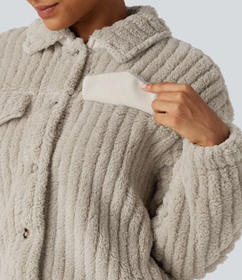 Long Sleeve Casual Sherpa Jacket Long Sleeve Casual Sherpa Jacket