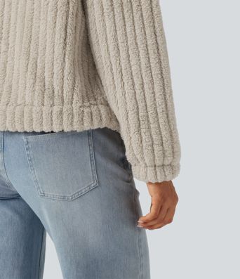 Long Sleeve Casual Sherpa Jacket Long Sleeve Casual Sherpa Jacket