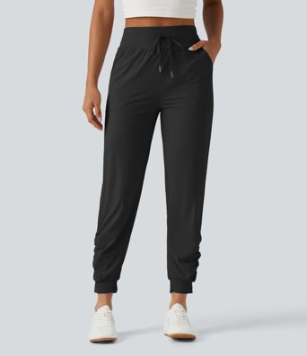 Halara UltraSculpt™ High Waisted Drawstring Ruched Yoga Joggers with Pockets Halara UltraSculpt™ High Waisted Drawstring Ruched Yoga Joggers with Pockets