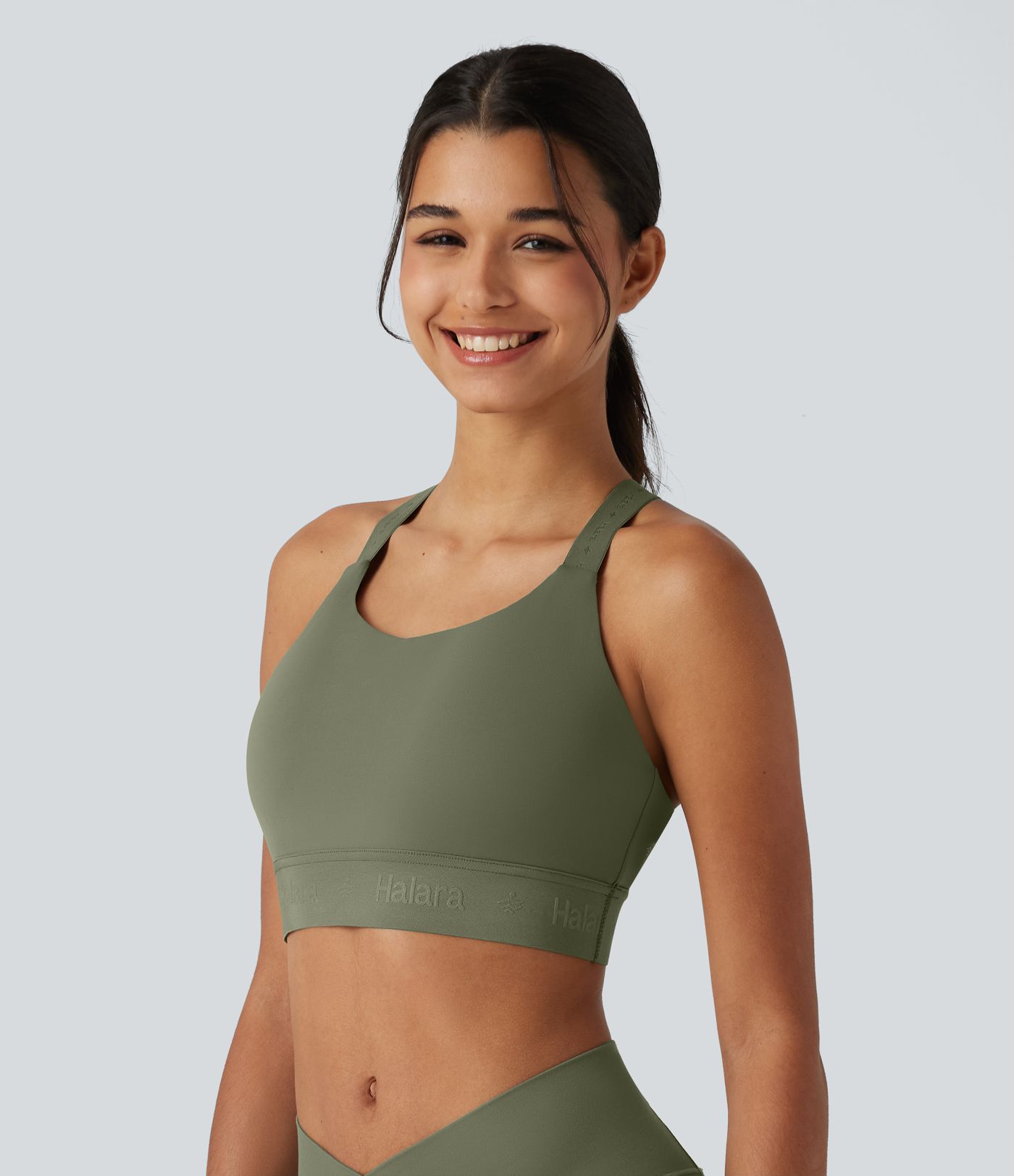 SpeedWave™ Medium Support U Neck Built-in Bra Quick Dry Running Sports Bra DD-F Cups