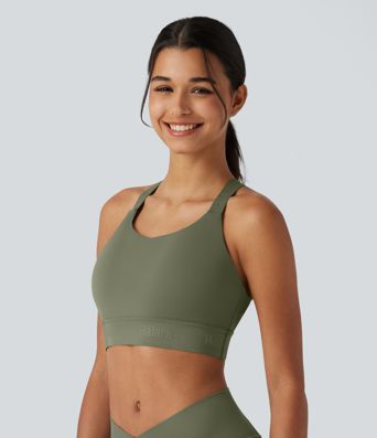 SpeedWave™ Medium Support U Neck Built-in Bra Quick Dry Running Sports Bra DD-F Cups