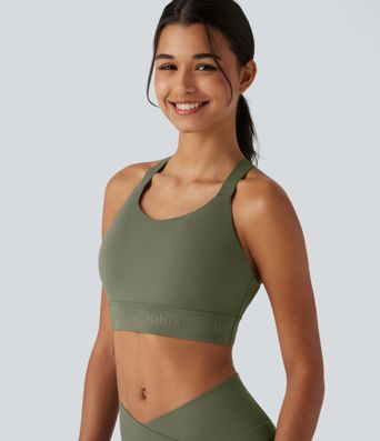 SpeedWave™ Medium Support U Neck Built-in Bra Quick Dry Running Sports Bra DD-F Cups