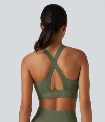 SpeedWave™ Medium Support U Neck Built-in Bra Quick Dry Running Sports Bra DD-F Cups