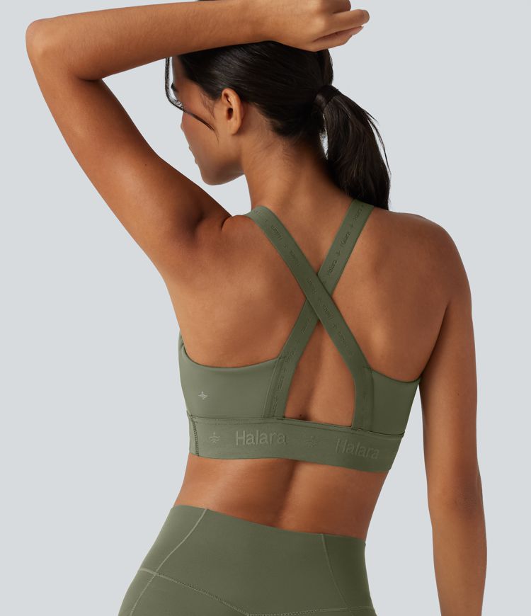 SpeedWave™ Medium Support U Neck Built-in Bra Quick Dry Running Sports Bra DD-F Cups