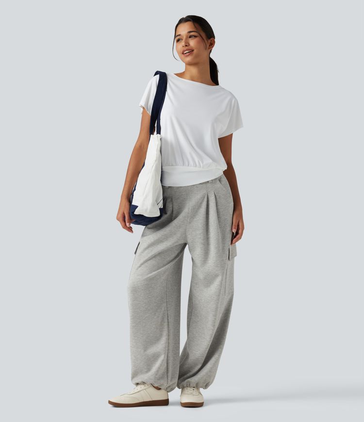 Round Neck Short Sleeve InstantCool Quick Dry Yoga Sports Top Round Neck Short Sleeve InstantCool Quick Dry Yoga Sports Top