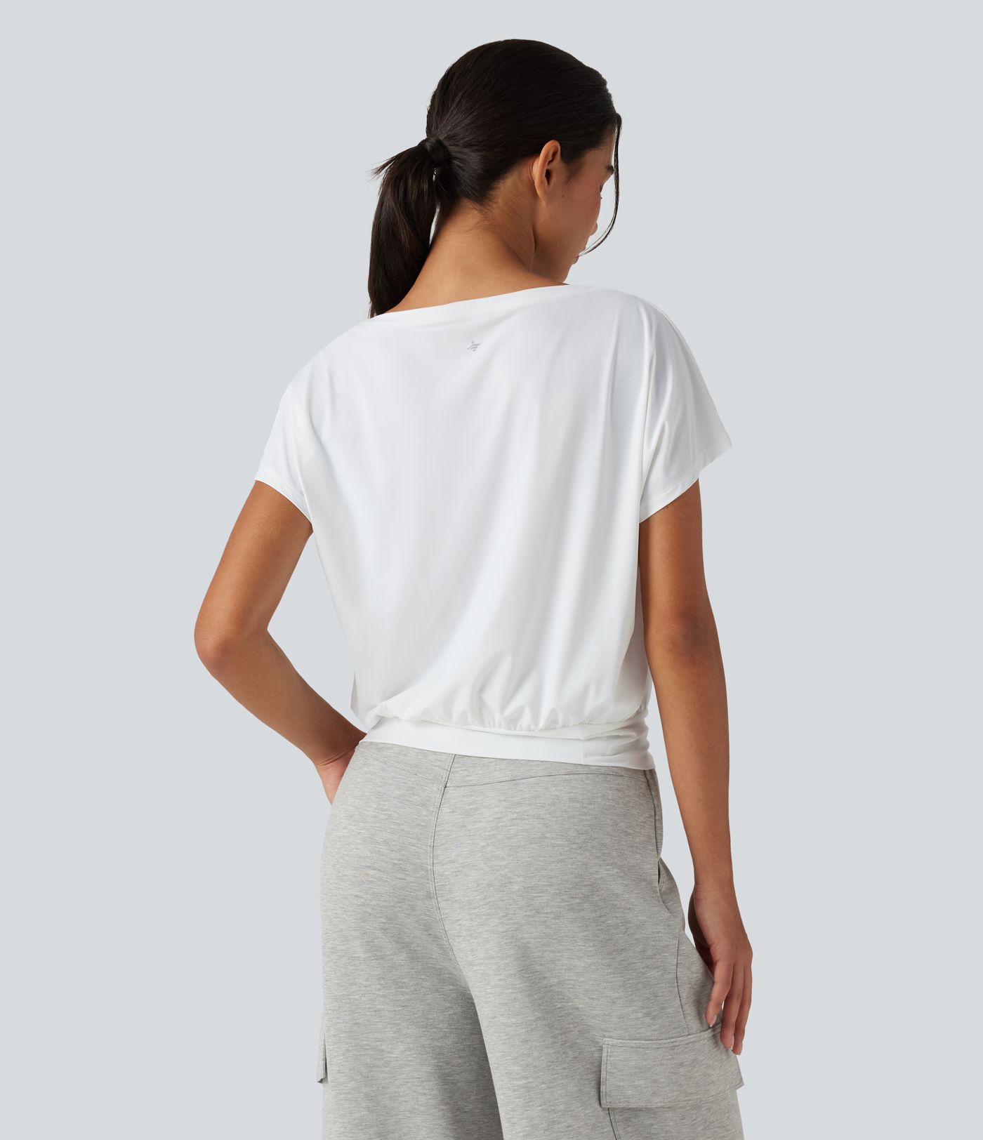 Round Neck Short Sleeve InstantCool Quick Dry Yoga Sports Top Round Neck Short Sleeve InstantCool Quick Dry Yoga Sports Top