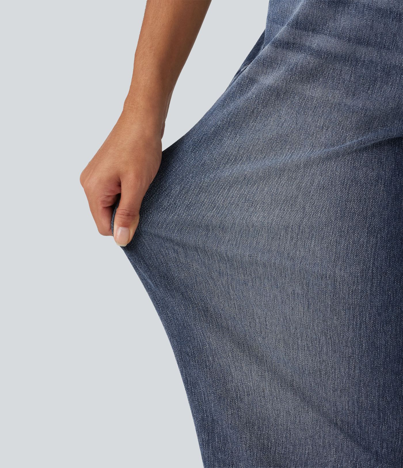 Halara Flex™ Mid Rise Barrel Leg Casual Jeans with Pockets