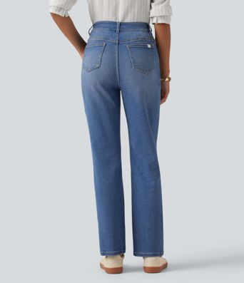 High Waisted Casual Jeans with Pockets High Waisted Casual Jeans with Pockets