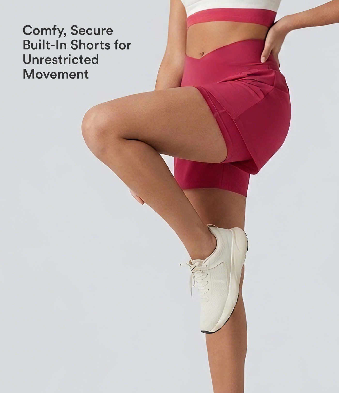 SoftlyZero™ Airy Crossover High Waisted 2-in-1 InstantCool Yoga Shorts 5'' with Pockets SoftlyZero™ Airy Crossover High Waisted 2-in-1 InstantCool Yoga Shorts 5'' with Pockets