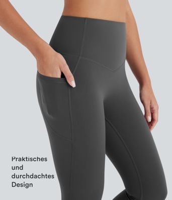 Halara UltraSculpt™ - Formende Capri-Workout-Leggings mit hohem Bund, Seitentaschen und Bauchkontrolle - Po-Lifting