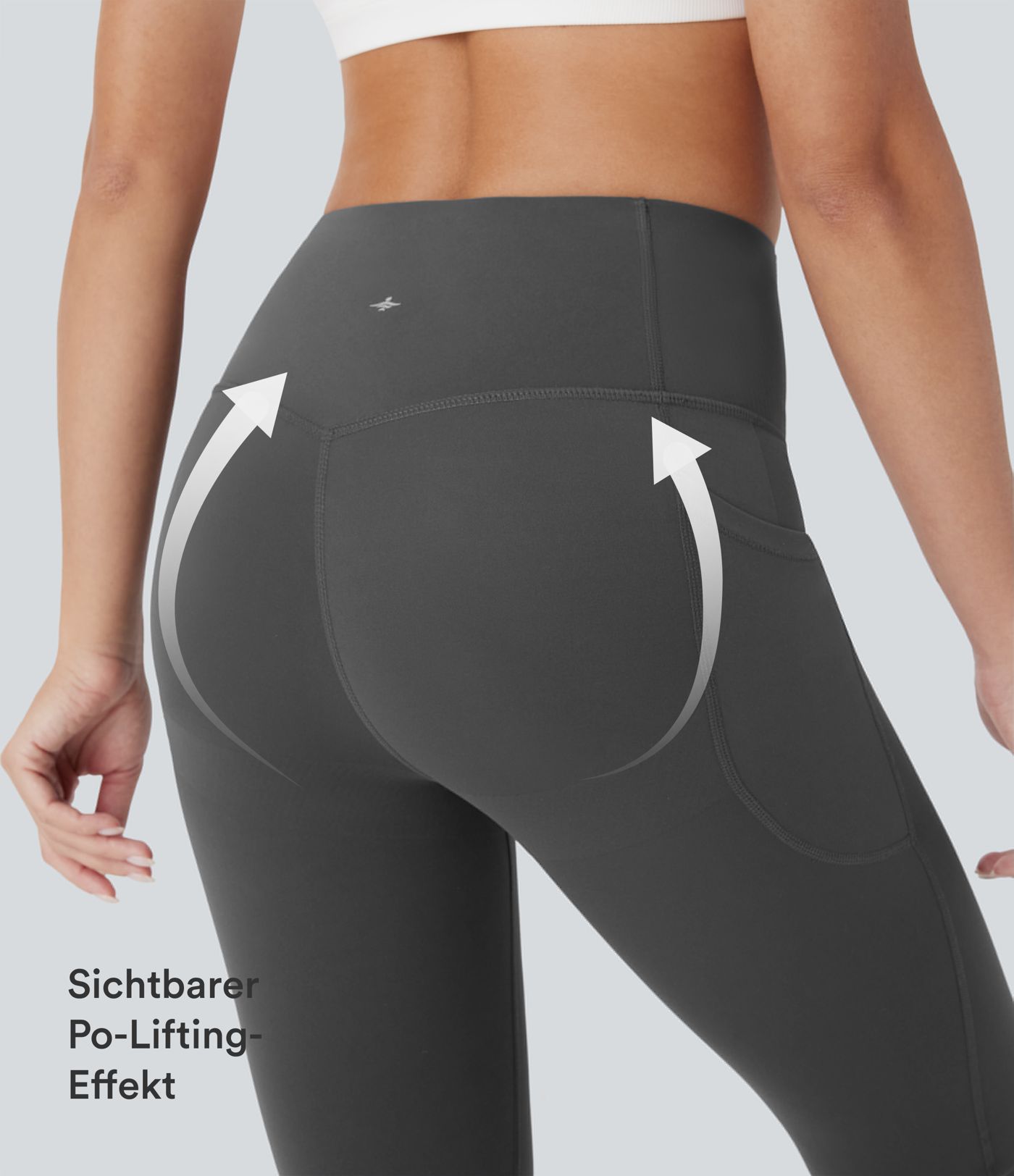 Halara UltraSculpt™ - Formende Capri-Workout-Leggings mit hohem Bund, Seitentaschen und Bauchkontrolle - Po-Lifting