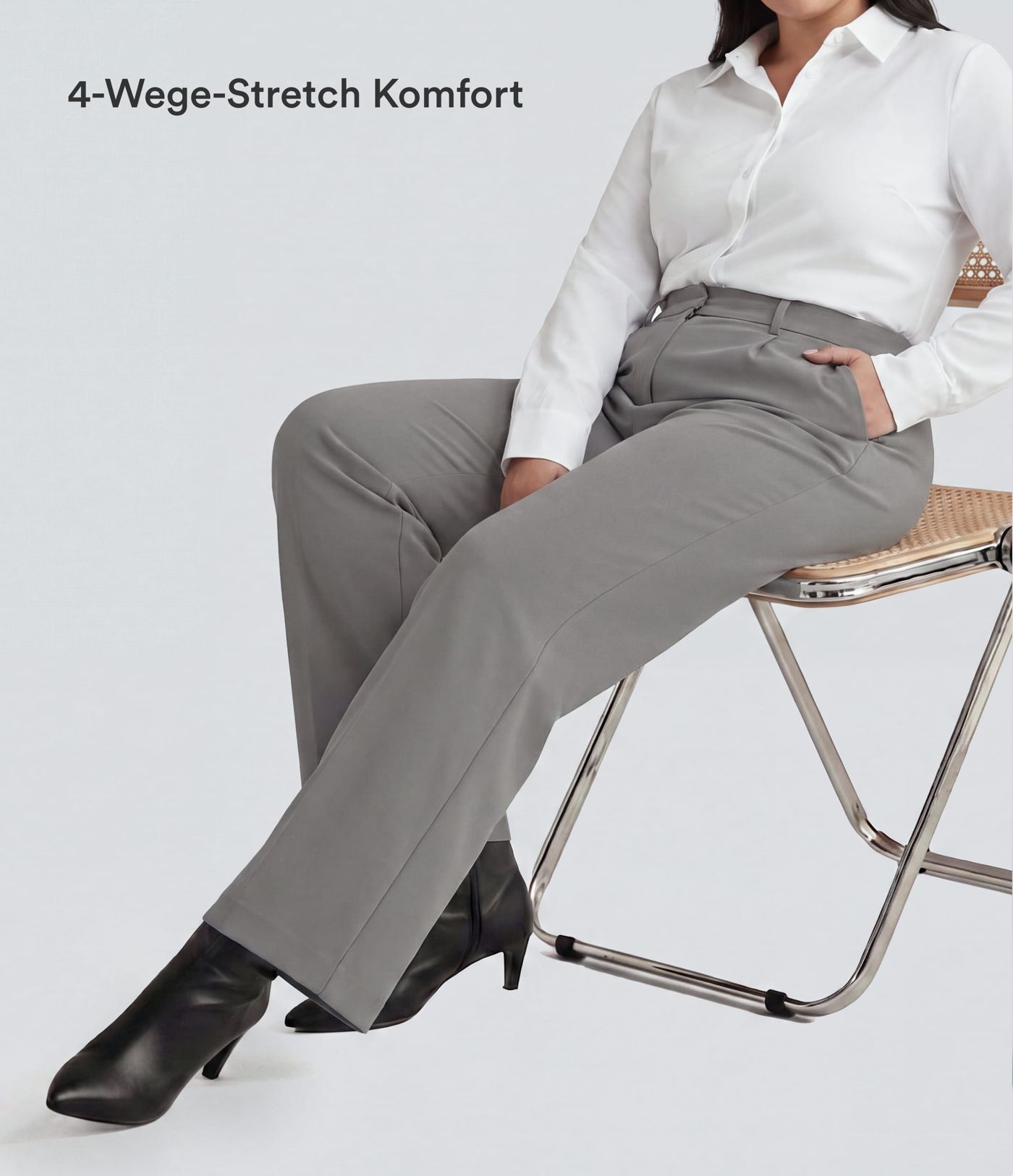 Halara Flex™ DayStretch - Arbeits-Hose mit hohem Bund, Seitentaschen und geradem Bein - Plus Size Halara Flex™ DayStretch - Arbeits-Hose mit hohem Bund, Seitentaschen und geradem Bein - Plus Size