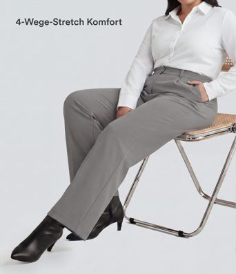 Halara Flex™ DayStretch - Arbeits-Hose mit hohem Bund, Seitentaschen und geradem Bein - Plus Size Halara Flex™ DayStretch - Arbeits-Hose mit hohem Bund, Seitentaschen und geradem Bein - Plus Size