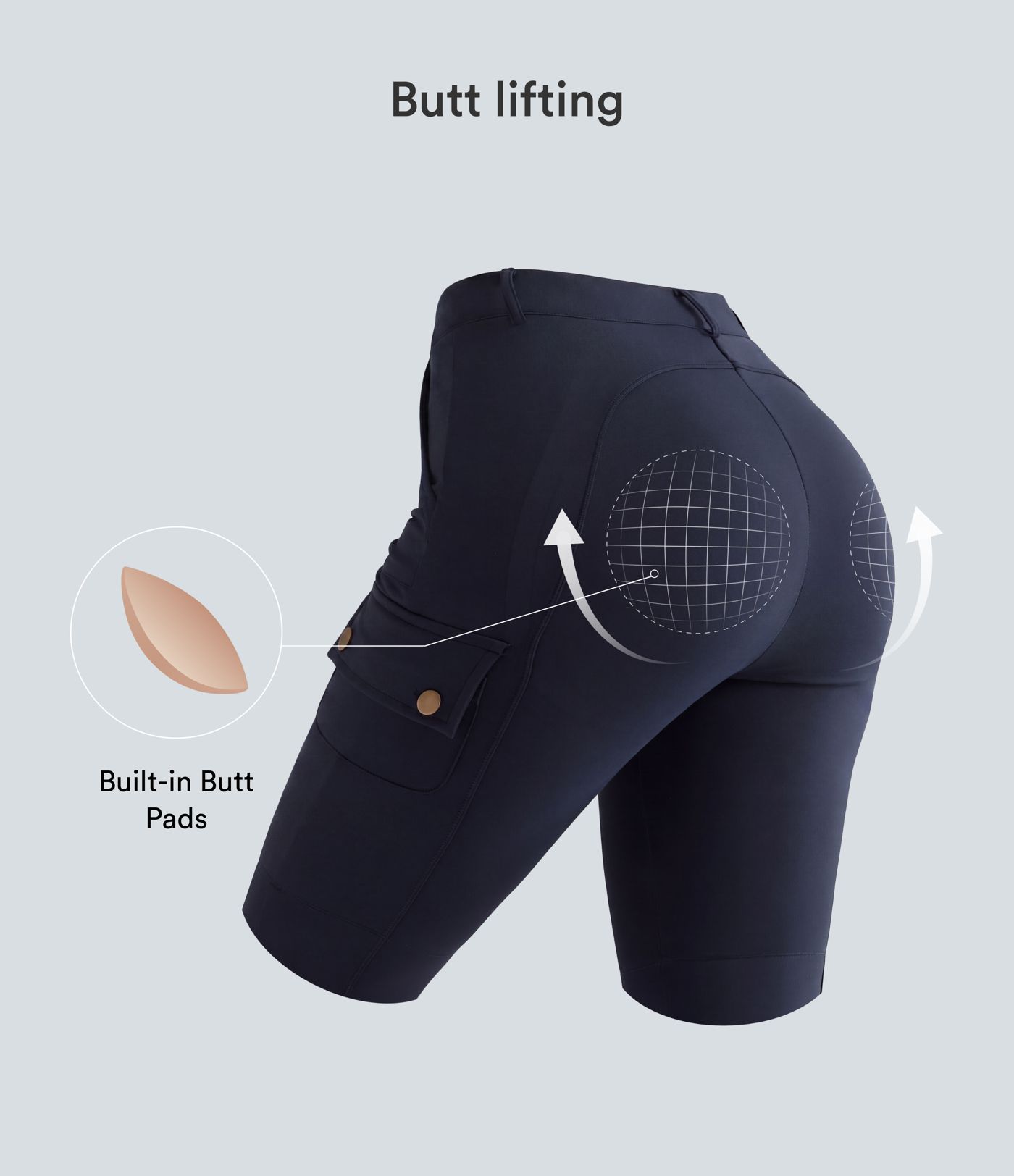 DayStretch High Waisted Butt Lifting Shaping Casual Cargo Pants with Pockets DayStretch High Waisted Butt Lifting Shaping Casual Cargo Pants with Pockets