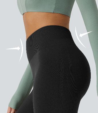 Seamless Flow Mid Rise Tummy Control Butt Lifting Women Yoga Leggings Seamless Flow Mid Rise Tummy Control Butt Lifting Women Yoga Leggings