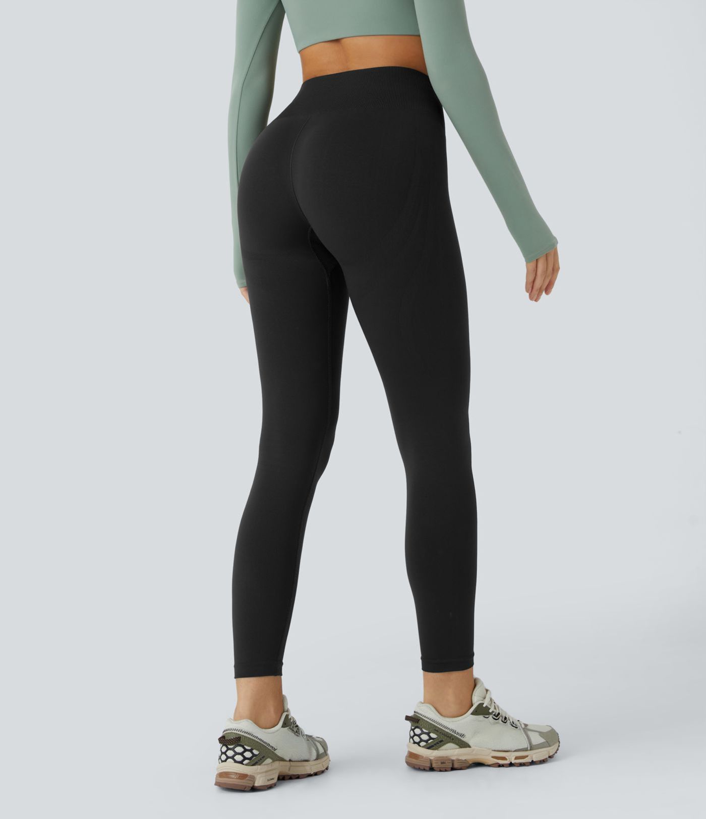 Seamless Flow Mid Rise Tummy Control Butt Lifting Women Yoga Leggings Seamless Flow Mid Rise Tummy Control Butt Lifting Women Yoga Leggings