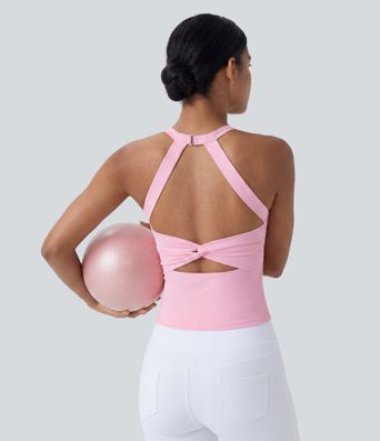 SoftlyZero™ myk plysj yogatopp med cut-out, cupstørrelser A-D