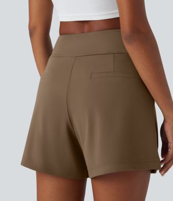 DayStretch High Waisted Work Baggy Shorts 4'' with Pockets DayStretch High Waisted Work Baggy Shorts 4'' with Pockets