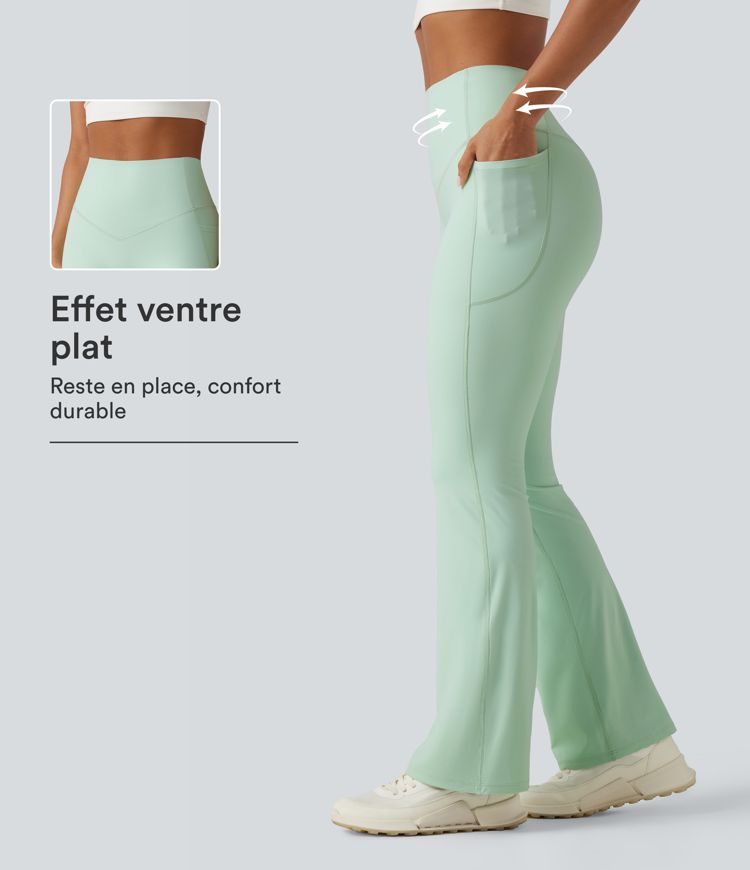 Legging yoga bootcut Halara UltraSculpt™ taille haute gainant avec poches Legging yoga bootcut Halara UltraSculpt™ taille haute gainant avec poches