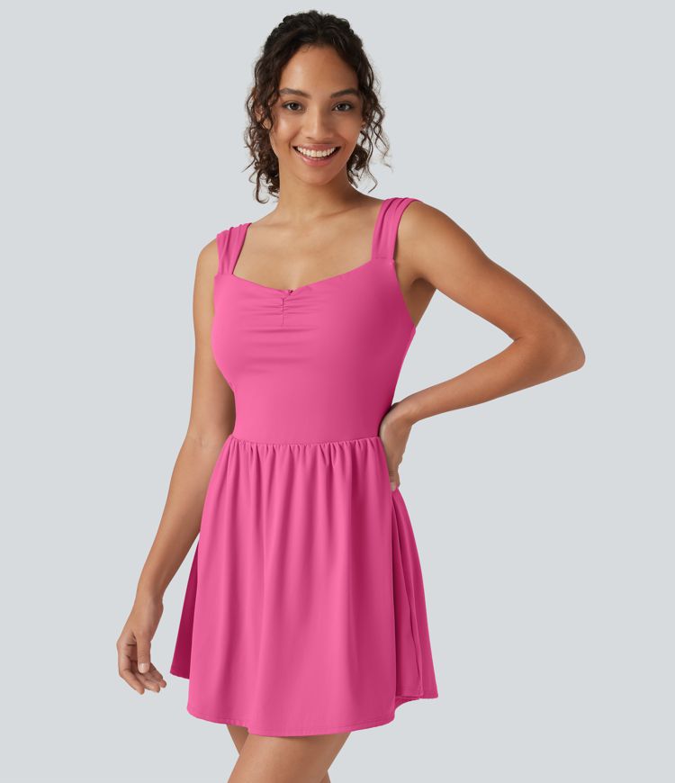 Softlyzero™ Plush - Lässiges 2-in-1 Minikleid mit Herzausschnitt, Seitentaschen und integriertem BH - Easy Peezy Edition, B-E Cups Softlyzero™ Plush - Lässiges 2-in-1 Minikleid mit Herzausschnitt, Seitentaschen und integriertem BH - Easy Peezy Edition, B-E Cups