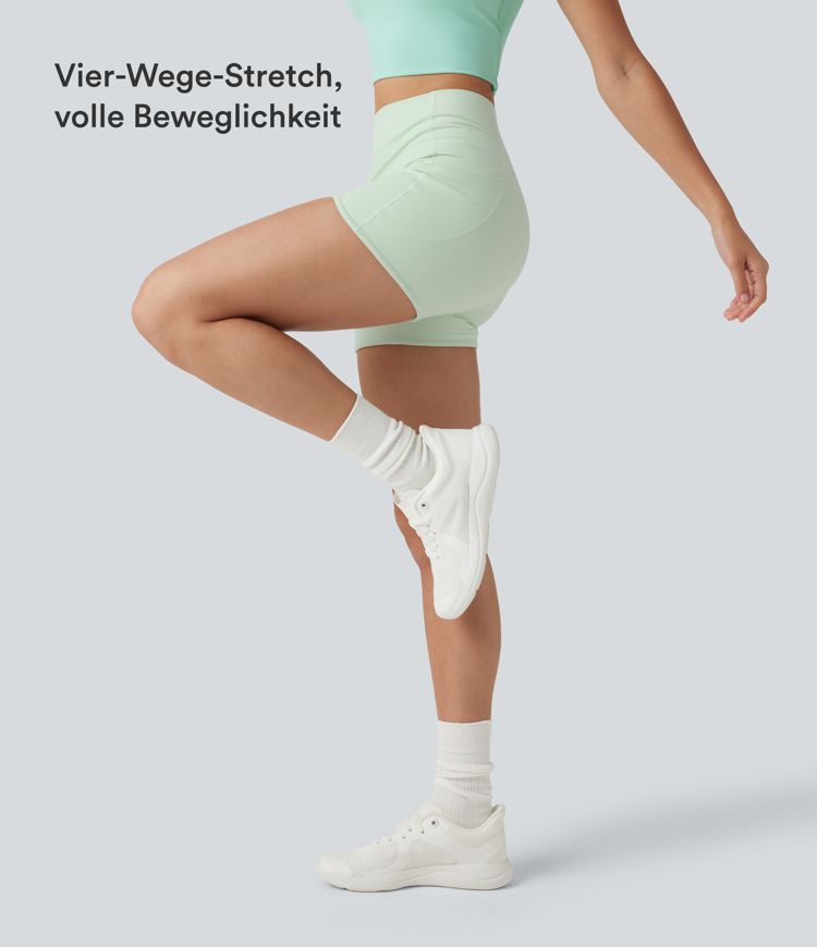 Halara UltraSculpt™ - Formende Biker-Shorts mit hohem Bund, Seitentaschen und Bauchkontrolle - 7,6 cm
