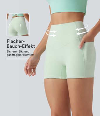 Halara UltraSculpt™ - Formende Biker-Shorts mit hohem Bund, Seitentaschen und Bauchkontrolle - 7,6 cm
