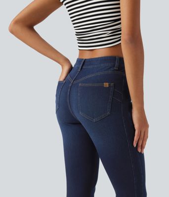 Halara Flex™ Mid Rise Skinny Casual Jeans with Pockets Halara Flex™ Mid Rise Skinny Casual Jeans with Pockets