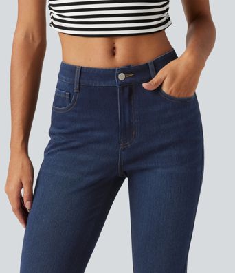 Halara Flex™ Mid Rise Skinny Casual Jeans with Pockets Halara Flex™ Mid Rise Skinny Casual Jeans with Pockets