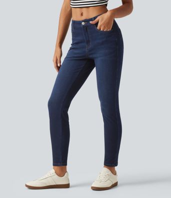 Halara Flex™ Mid Rise Skinny Casual Jeans with Pockets Halara Flex™ Mid Rise Skinny Casual Jeans with Pockets