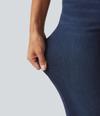 Halara Flex™ Mid Rise Skinny Casual Jeans with Pockets Halara Flex™ Mid Rise Skinny Casual Jeans with Pockets