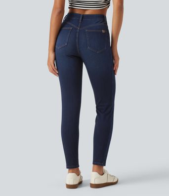 Halara Flex™ Mid Rise Skinny Casual Jeans with Pockets Halara Flex™ Mid Rise Skinny Casual Jeans with Pockets