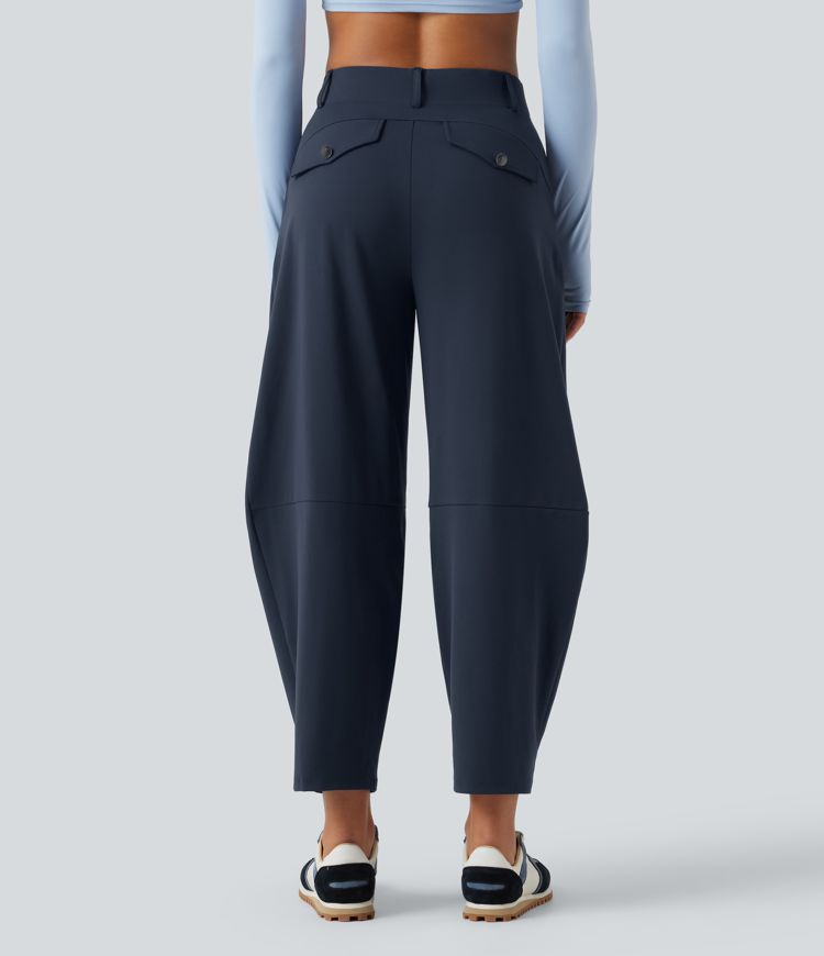 DayStretch High Waisted Barrel Leg Dance Pants with Pockets